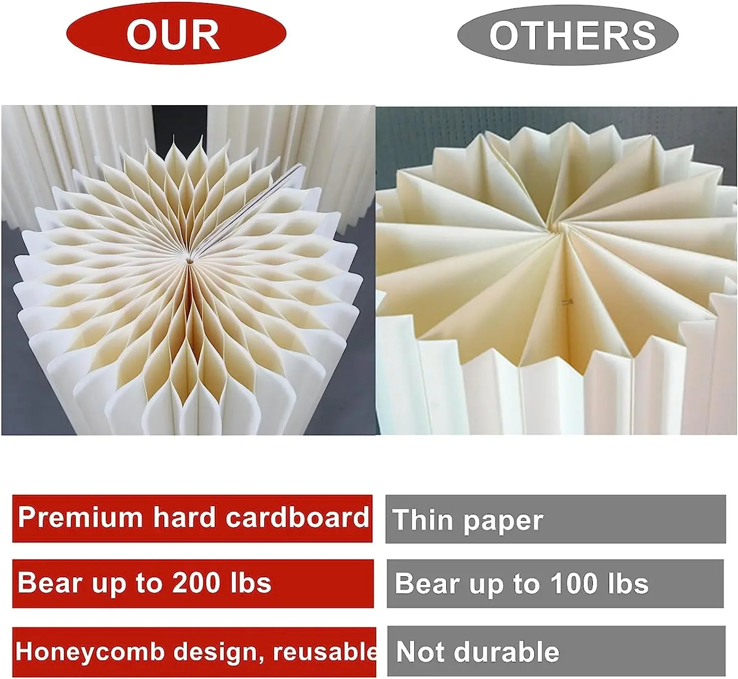 Cylindrical Paper Folding Festival Decoration For Weddings Eid
