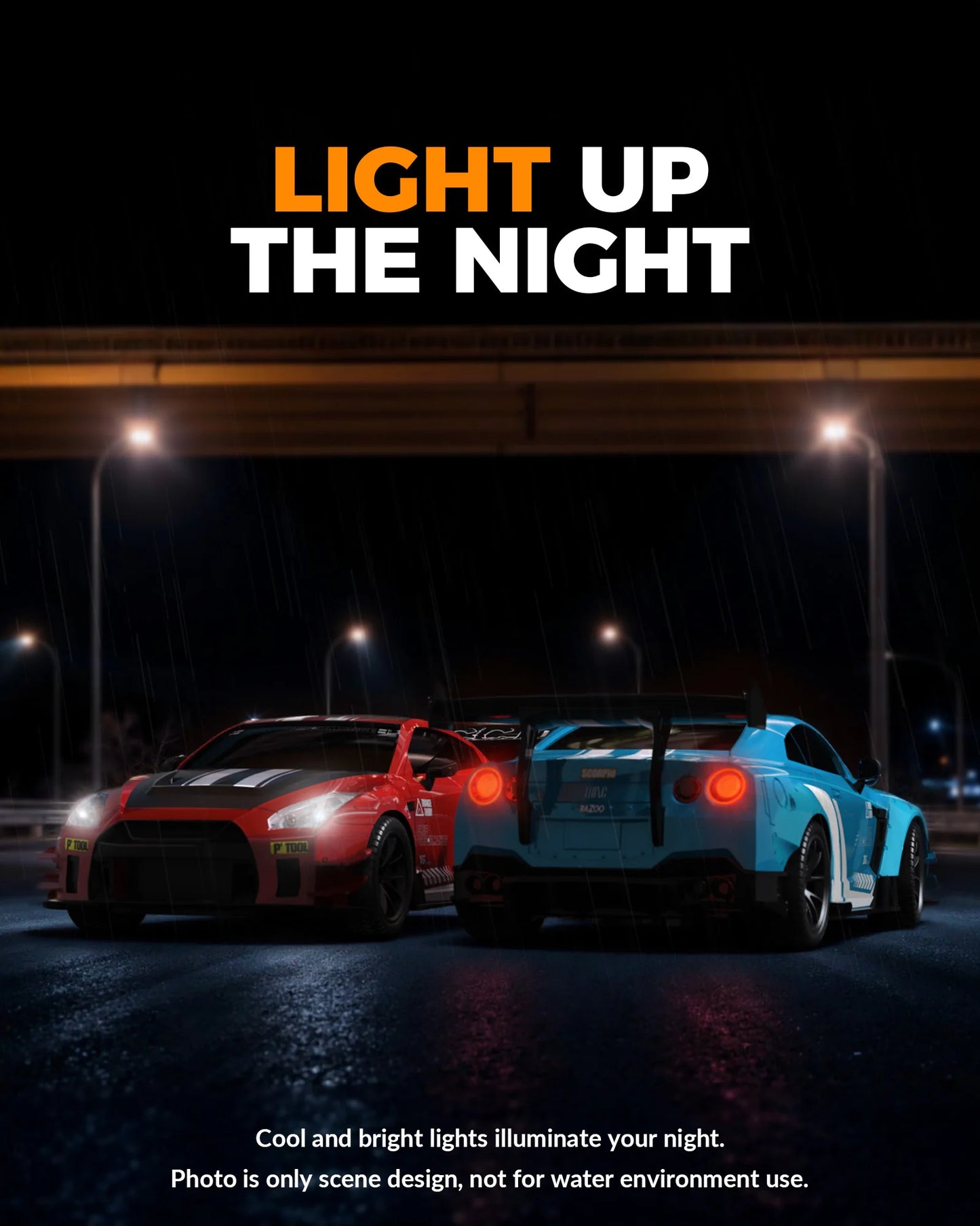 RACENT RC Drift Car High Speed 4WD Remote With LED