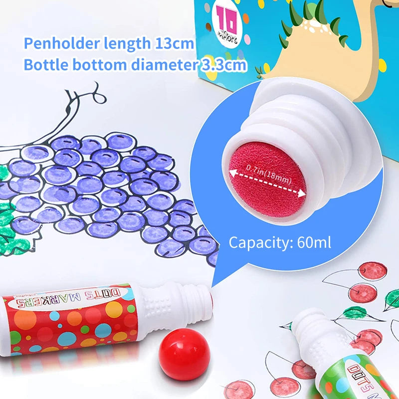 Ohuhu Washable Large Dot Makers Pens Set For Arts