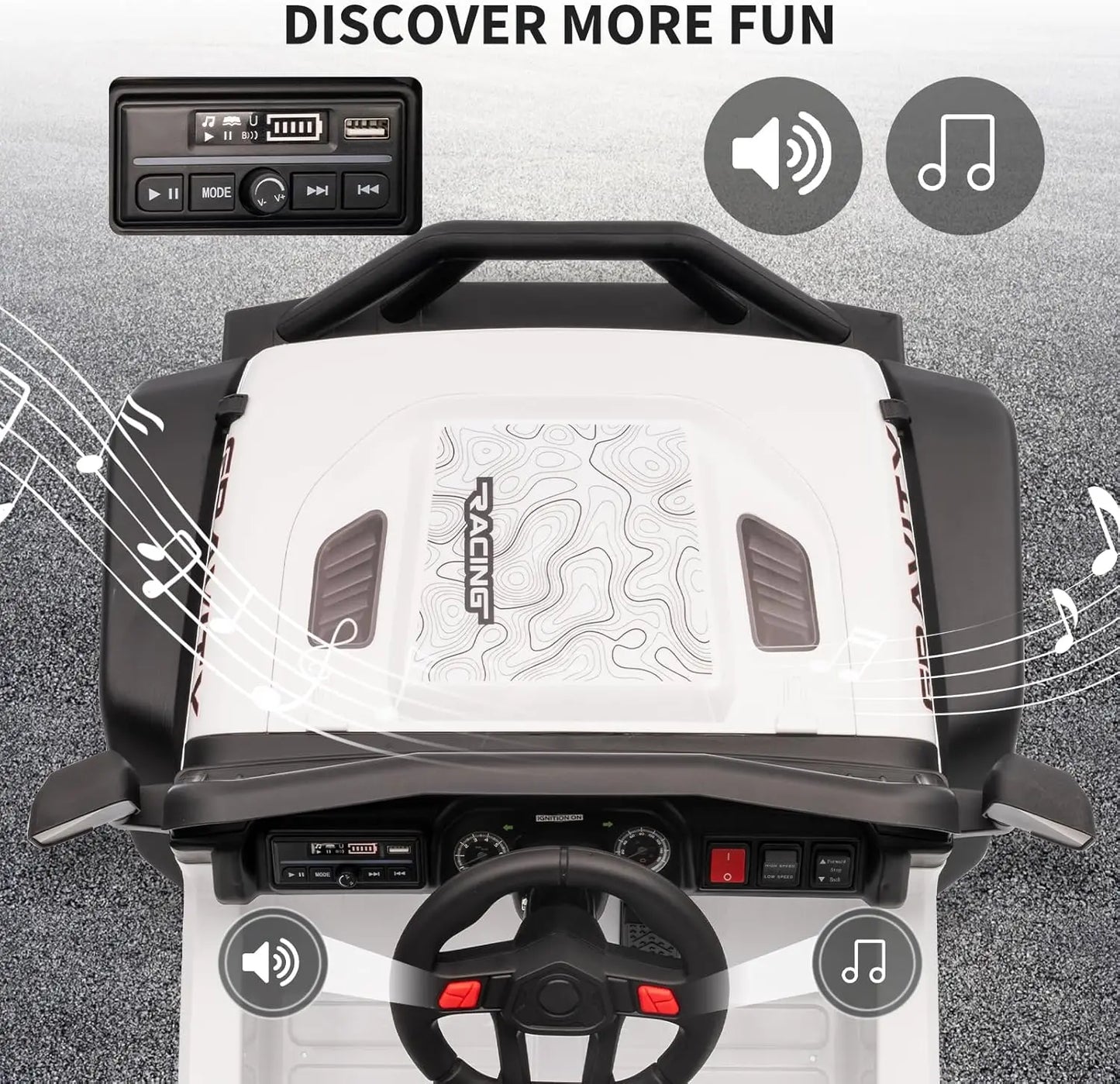 12V Ride On Car For Kids Remote Controlled LED Lights