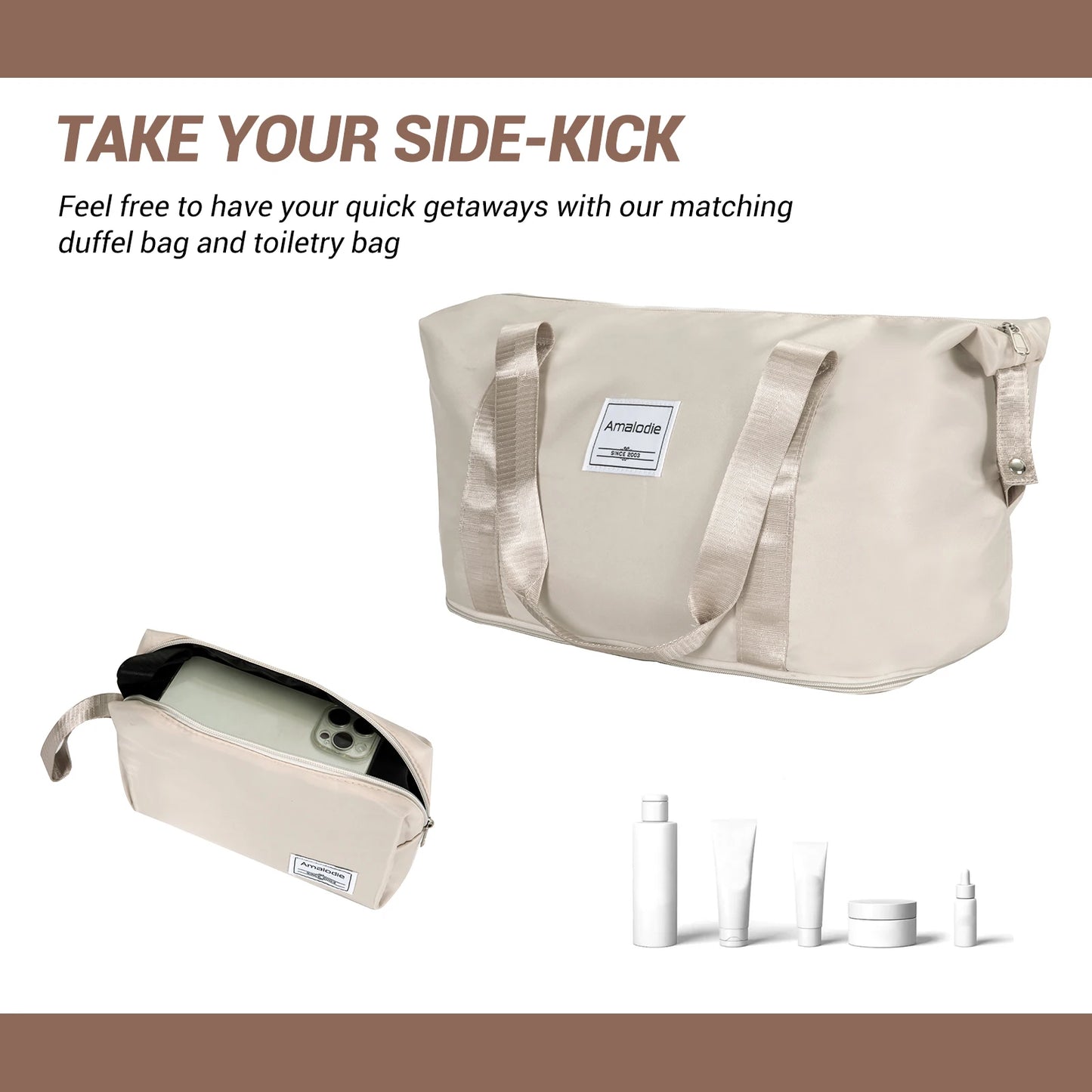 AMALODIECN 3-Piece Luggage Set With Spinner Wheels TSA Lock