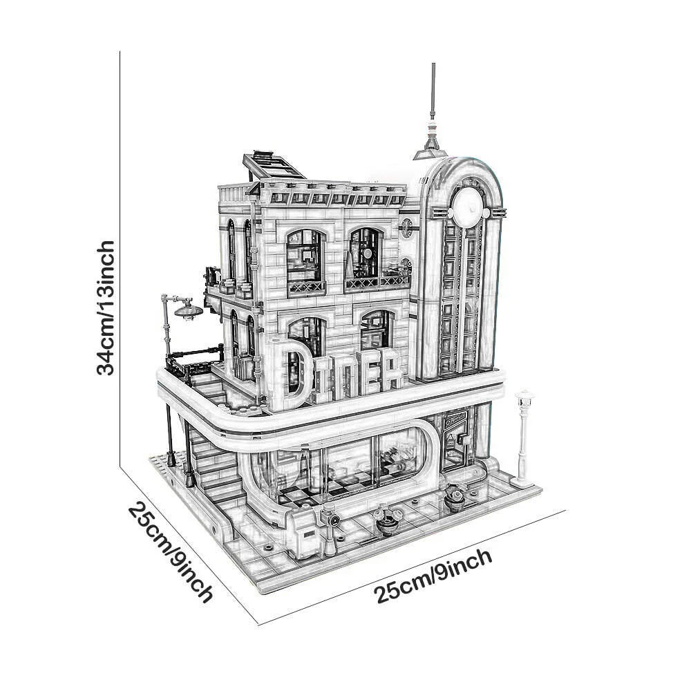 Creative Ideas Compatible 10224 Street View Building Block Set