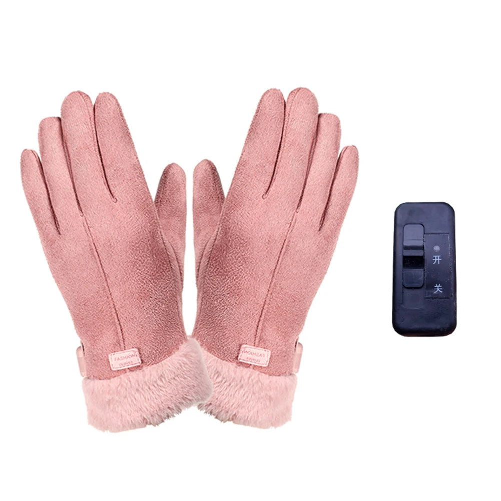 Electric Heating Gloves Men Women USB plug-in Electric Heated Gloves Winter Skiing Snowboarding Can Touch Screen Snow Gloves