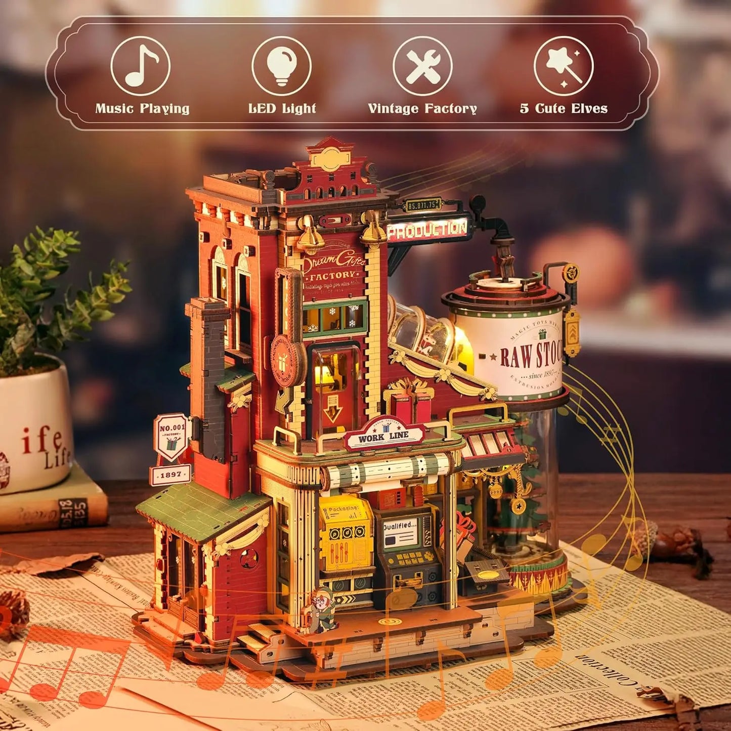 Robotime Christmas Dream Wooden Music Box Kit For All Ages