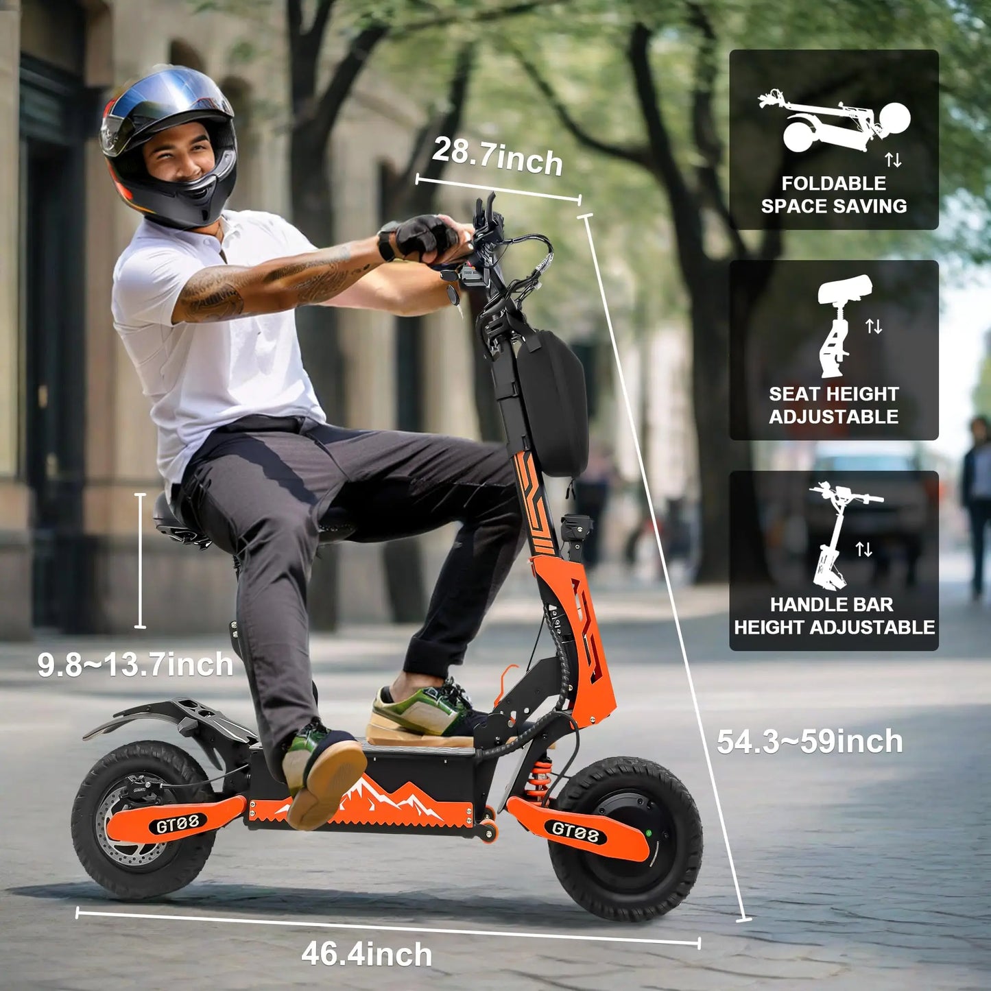 GT08 5600W Dual Motor Electric Scooter 50 MPH Off Road
