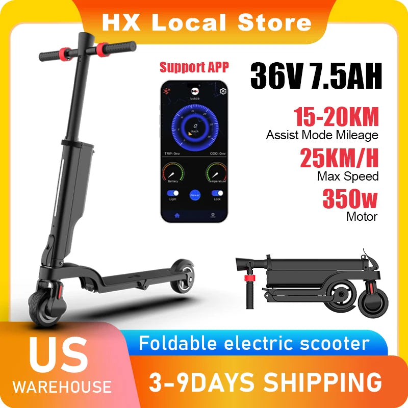 HX X6 Electric Scooter 350W 25kmh Foldable Smart App