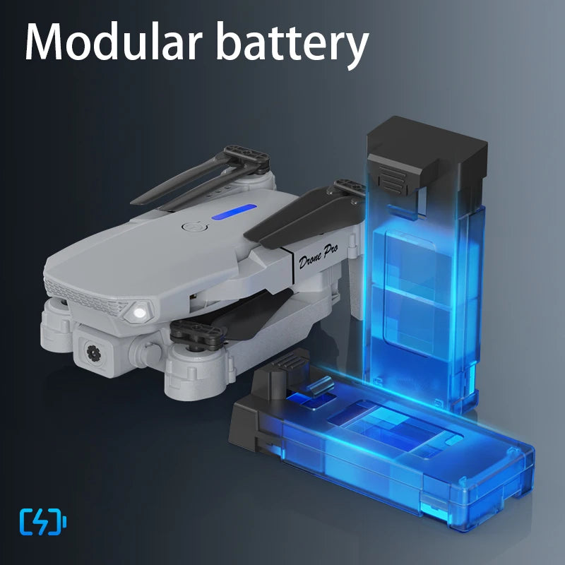 E88 PRO Drone 8K HD Wide-Angle Camera WiFi FPV Foldable RC Quadcopter with Height Hold for Adults Kids Professional Toy