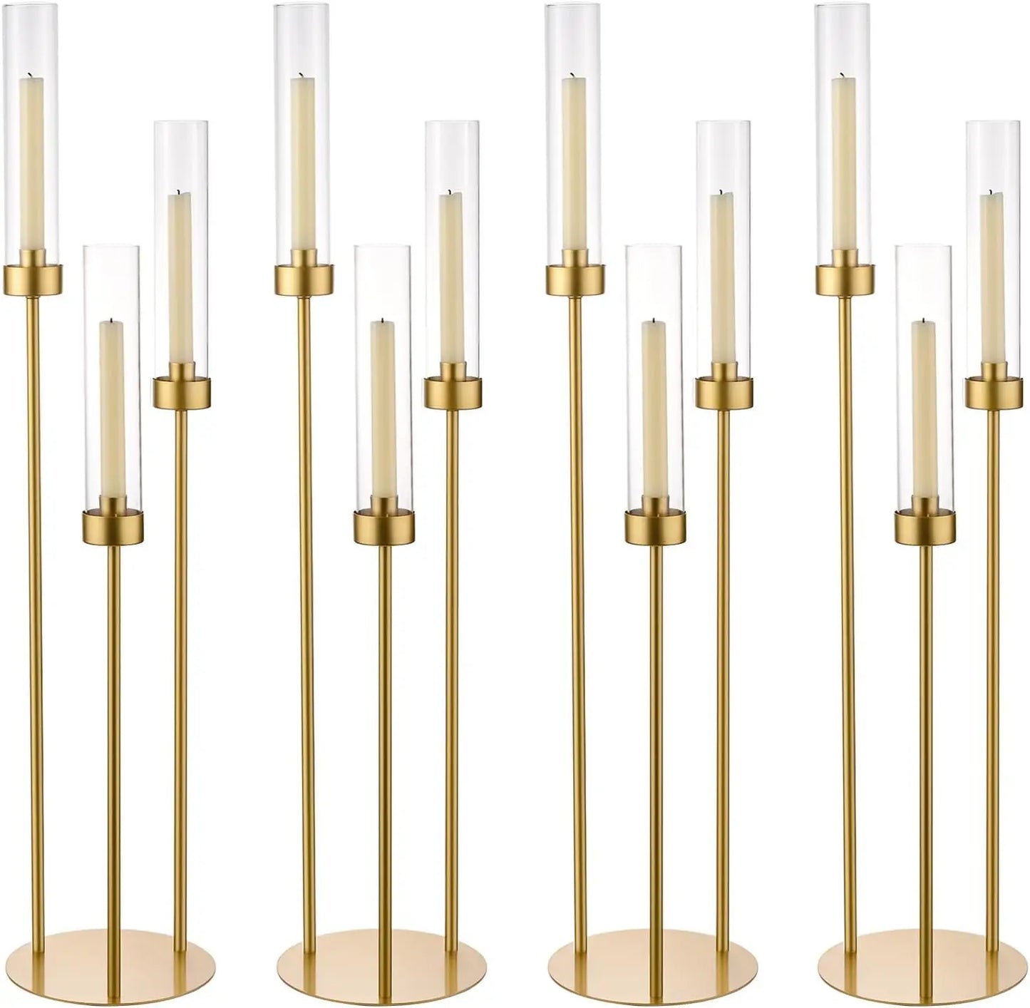 Vincigant 3 Arm Candelabra Centerpiece Set For Table