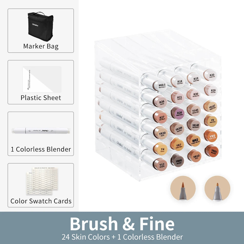 Ohuhu Washable Large Dot Makers Pens Set For Arts