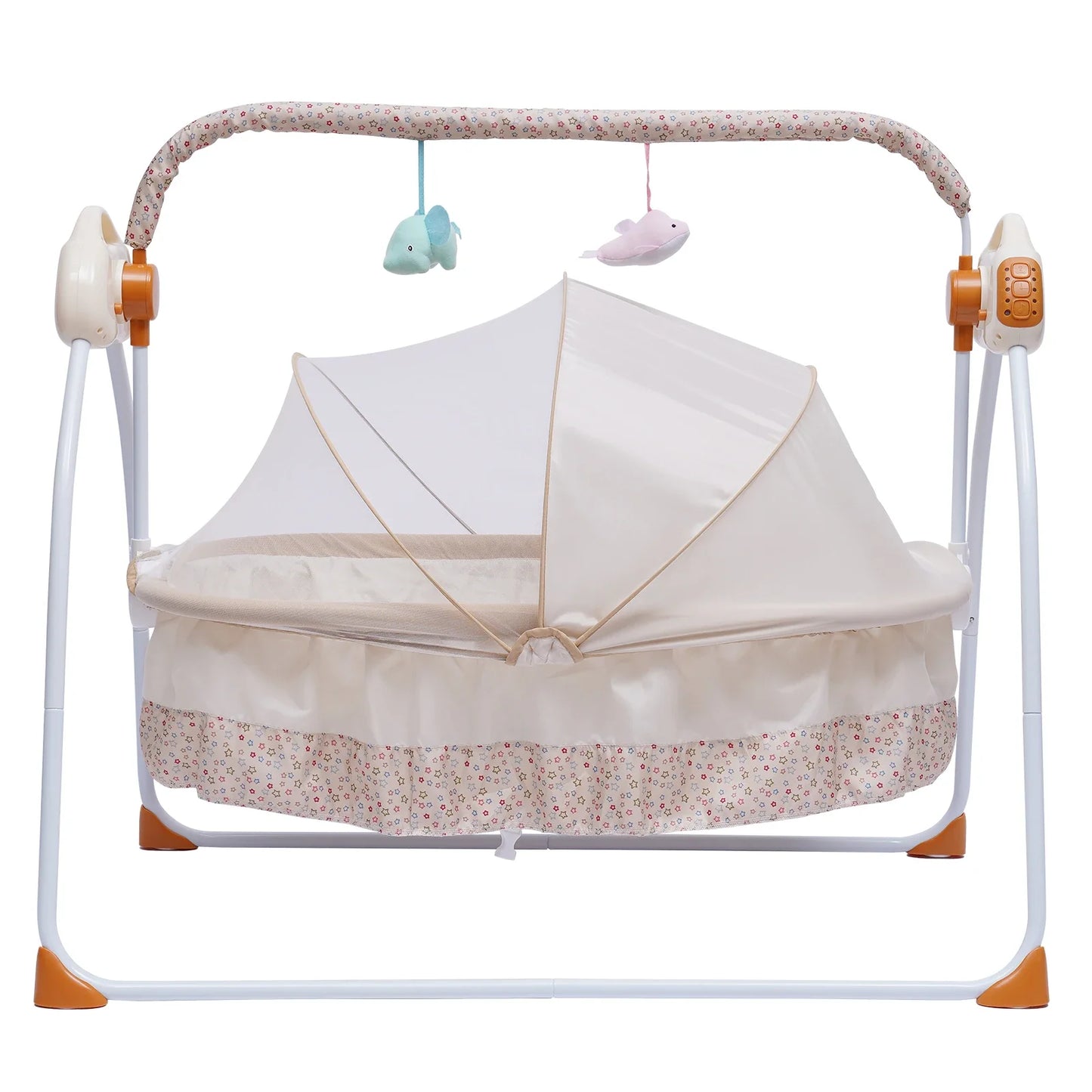 Cradle Swing Sleeping Bed Auto Rocking Chair Bed Swing 5 Speed Stand Baskets Musical Sleeping Basket 0-18 Months