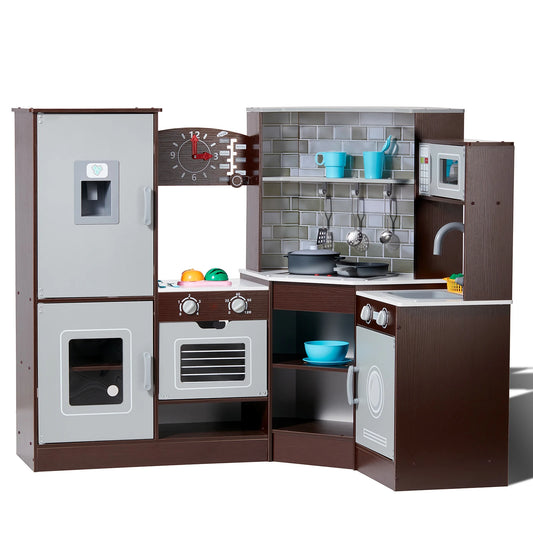 SucceBuy Play Kitchen Set For Kids With Ice Maker