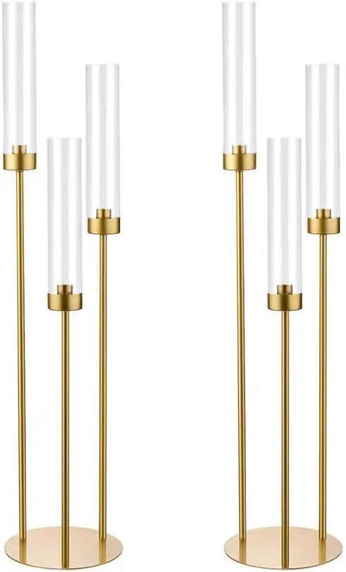 VINCIGANT Gold Candelabra Centerpiece For Elegant Table Decor
